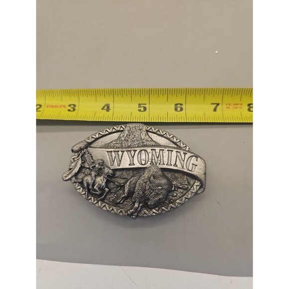 1984 Siskiyou-Bergamot State of Wyoming Belt Buckle Vintage Well Made Buckle - Picture 1 of 5
